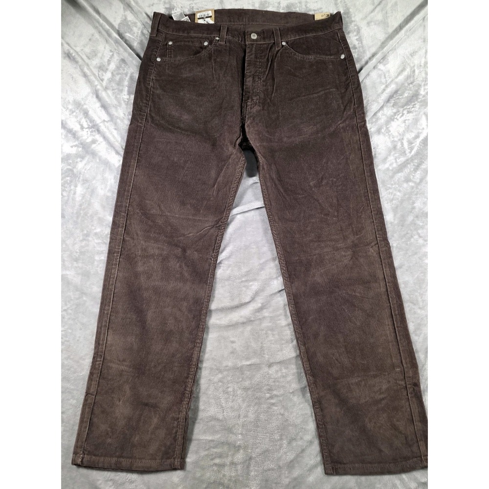 NWT Levi's 505 Men 38x30 Jeans Regular‎ Stretch Fit Brown Corduroy Pants
